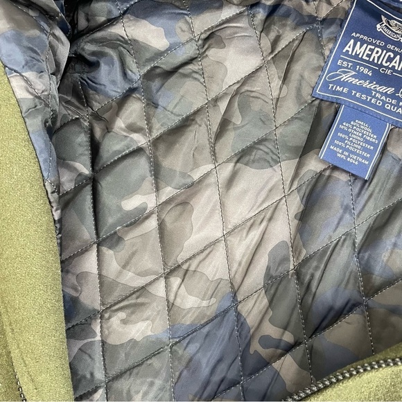 NEW American Rag CIE Wool Blend Coat Army Green Olive Size XL - Picture 4 of 4